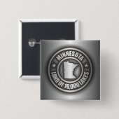 "Minnesota Steel"-Buttonnen Vierkante Button 5,1 Cm (Voorkant /achterkant)