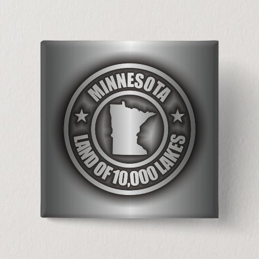"Minnesota Steel"-Buttonnen Vierkante Button 5,1 Cm (Voorkant)