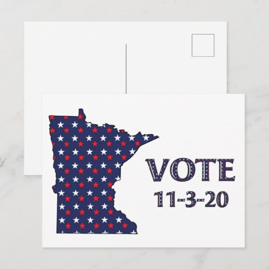 Minnesota Stemming Briefkaart (Voorkant / Achterkant)