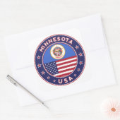 Minnesota sticker, phone case, bag, clock vierkante sticker (Envelop)