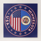 Minnesota sticker, telefoontas, tas, klok legpuzzel (Horizontaal)