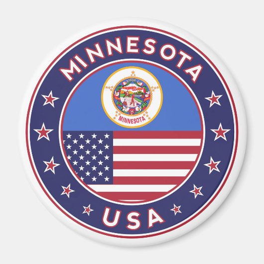 Minnesota sticker, telefoontas, tas, klok magneet (Voorkant)