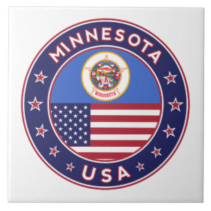 Minnesota sticker, telefoontas, tas, klok tegeltje