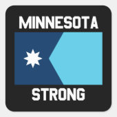 Minnesota Strong Square Sticker (Voorkant)