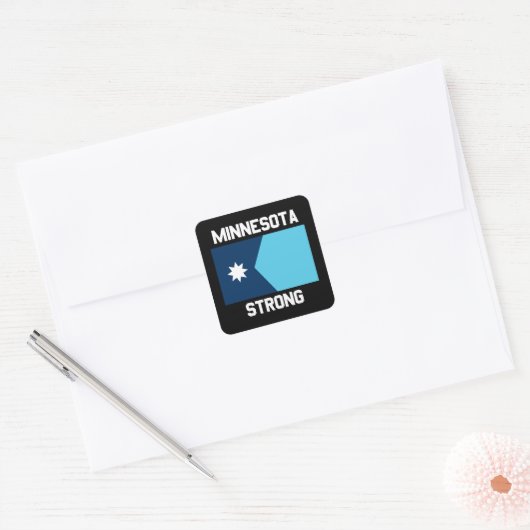 Minnesota Strong Square Sticker (Envelop)