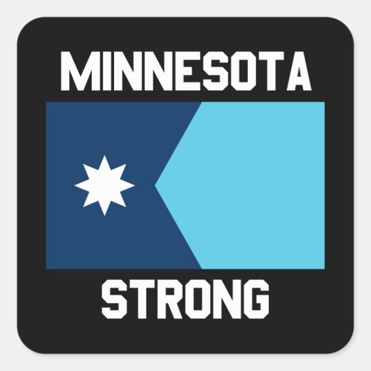 Minnesota Strong Vierkante Sticker (Voorkant)