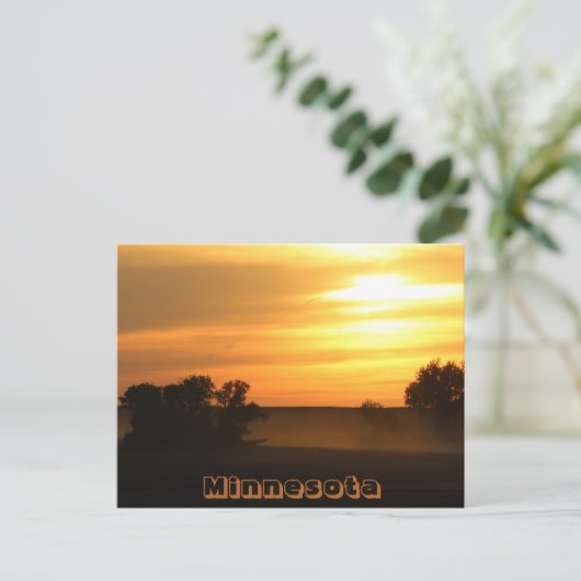 Minnesota Sunset Briefkaart (Staand voorkant)