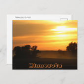 Minnesota Sunset Briefkaart (Voorkant / Achterkant)
