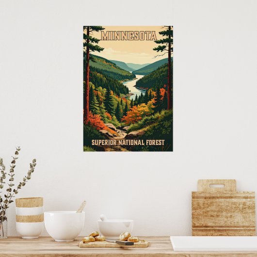 Minnesota Superior National Forest V01 Poster (Keuken)