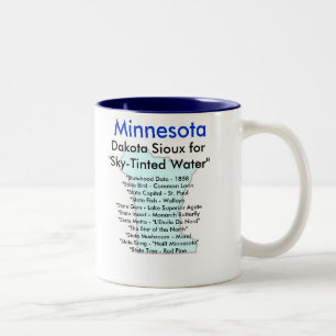 Minnesota Symbols & Map Tweekleurige Koffiemok
