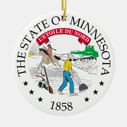 Minnesota-teken Keramisch Ornament (Voorkant)