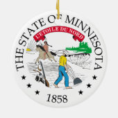 Minnesota-teken Keramisch Ornament (Achterkant)