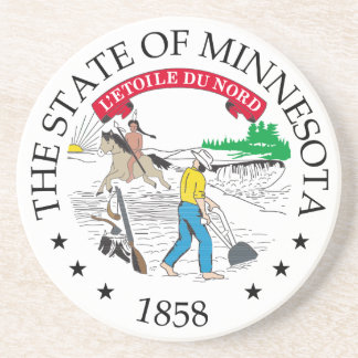 Minnesota-teken Zandsteen Onderzetter