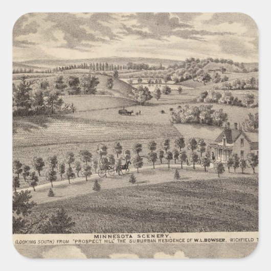 Minnesota-terrein in de Dodadriviervallei Vierkante Sticker (Voorkant)