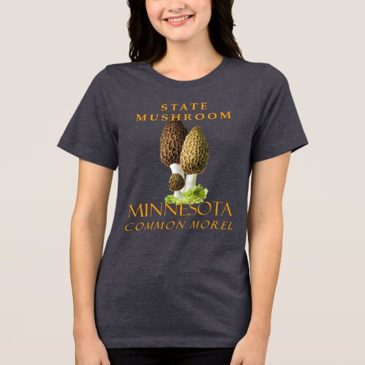 Minnesota Territory Paddenstoel De Gewone Morel Tri-Blend Shirt (Voorkant)