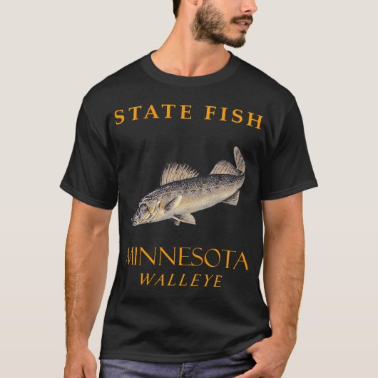 Minnesota Territory Vis De Walleye T-shirt (Voorkant)