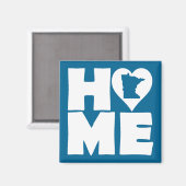 Minnesota Thuis Hart Staat Koelkastmagneet Magneet (Voorkant / Achterkant)