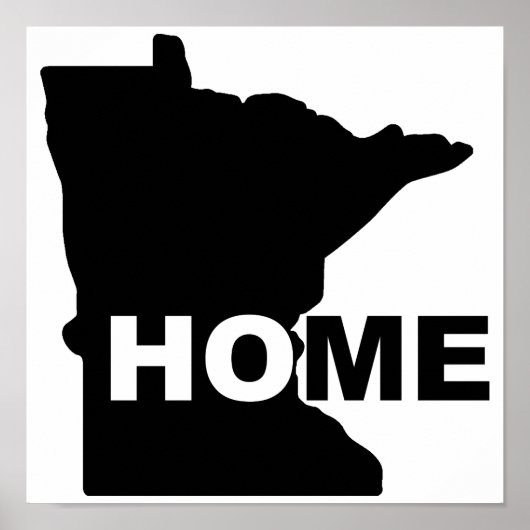 Minnesota Thuis Weg Van Staat Poster Bord (Voorkant)