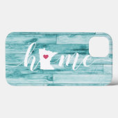 Minnesota Thuisstaat Turquoise Wood Kijk Case-Mate iPhone Case (Achterkant (horizontaal))