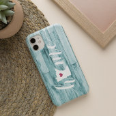Minnesota Thuisstaat Turquoise Wood Kijk Case-Mate iPhone Case