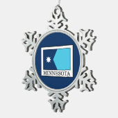 Minnesota Tin Sneeuwvlok Ornament (Rechts)