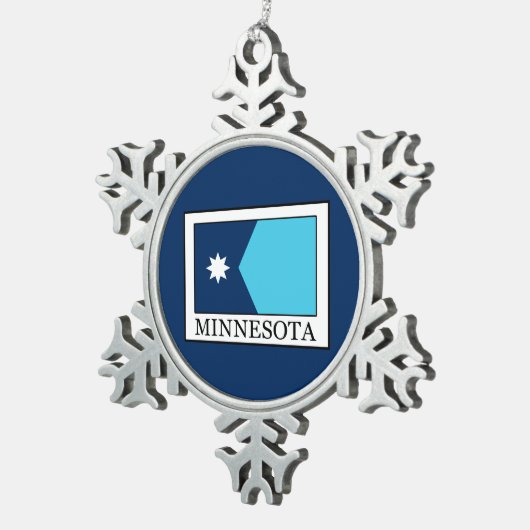 Minnesota Tin Sneeuwvlok Ornament (Rechts)