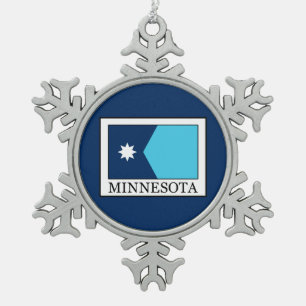 Minnesota Tin Sneeuwvlok Ornament