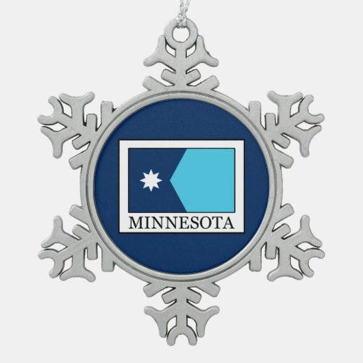 Minnesota Tin Sneeuwvlok Ornament (Voorkant)