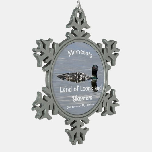 Minnesota Tin Sneeuwvlok Ornament (Links)