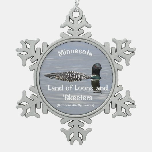 Minnesota Tin Sneeuwvlok Ornament (Voorkant)