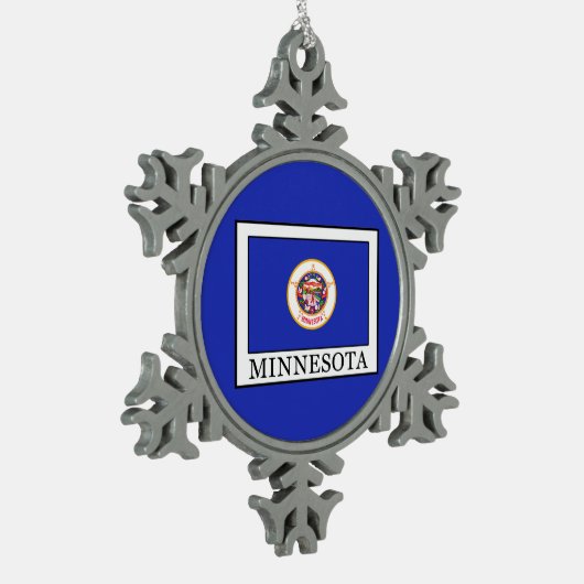 Minnesota Tin Sneeuwvlok Ornament (Links)