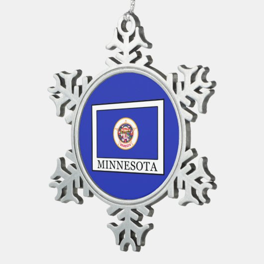 Minnesota Tin Sneeuwvlok Ornament (Rechts)