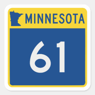 Minnesota Trunk Highway 61 Vierkante Sticker