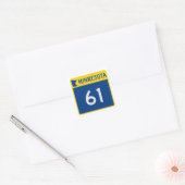 Minnesota Trunk Highway 61 Vierkante Sticker (Envelop)