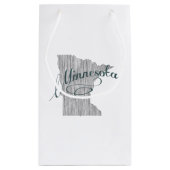 Minnesota  Typografie Gift Bag Klein Cadeauzakje (Achterkant)