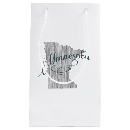 Minnesota  Typografie Gift Bag Klein Cadeauzakje (Voorkant)