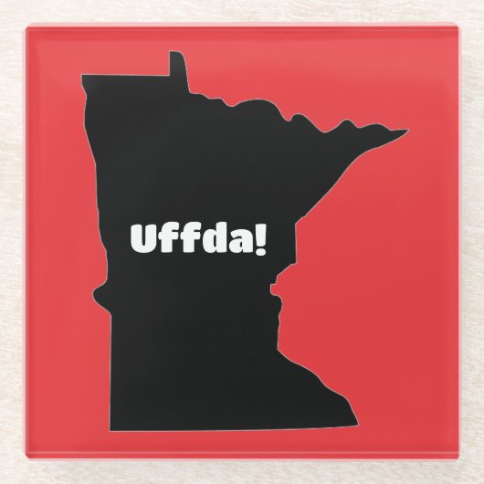 Minnesota Uffda Glass Onderzetter (Voorkant)