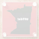 Minnesota Uffda Glass Onderzetter (Achterkant)