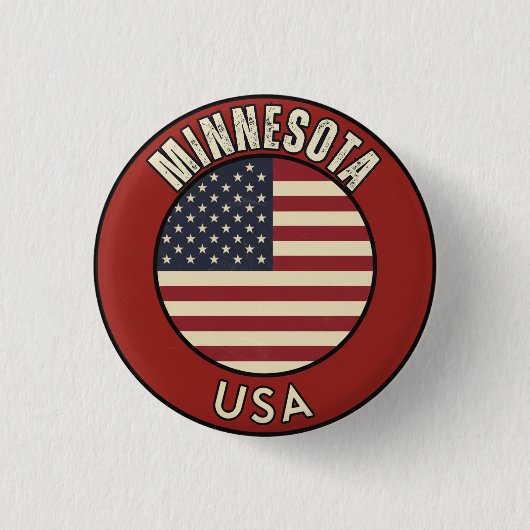 Minnesota United States of America Ronde Button 3,2 Cm (Voorkant)