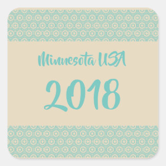 Minnesota USA 2018 vierkante sticker
