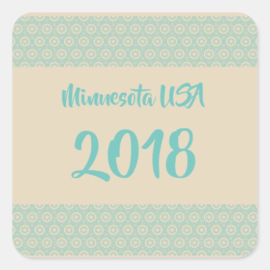 Minnesota USA 2018 vierkante sticker (Voorkant)
