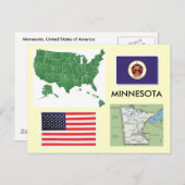 Minnesota, USA Briefkaart (Voorkant / Achterkant)
