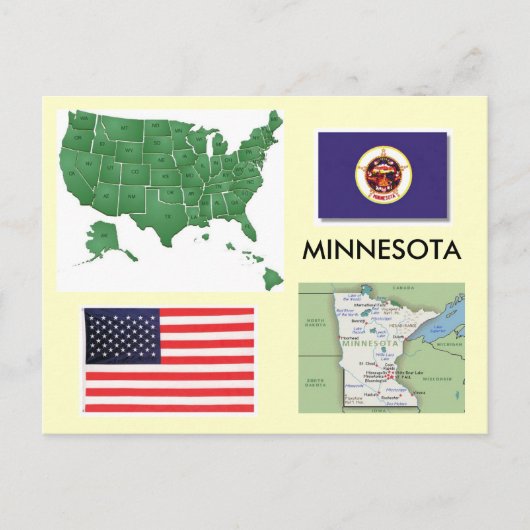 Minnesota, USA Briefkaart (Voorkant)