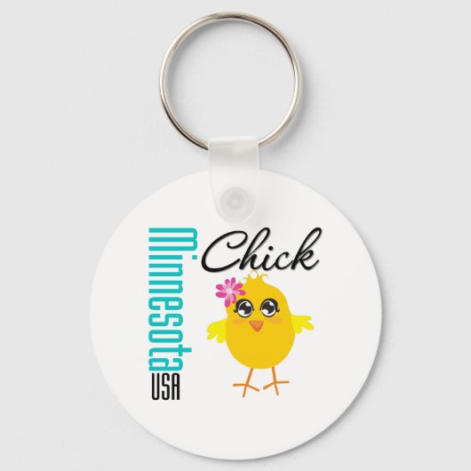 Minnesota USA Chick Sleutelhanger (Voorkant)