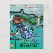 Minnesota USA Kaart (Voorkant)