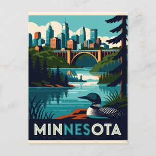 Minnesota USA Meren en Northwoods Reizen 🛶 Briefkaart