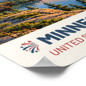 Minnesota USA – Oude Reisposter Poster (Hoek)