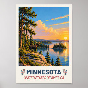 Minnesota USA – Oude Reisposter Poster