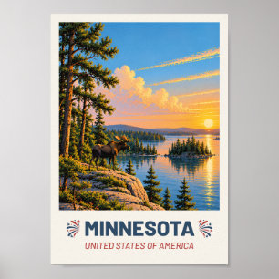 Minnesota USA – Oude Reisposter Poster