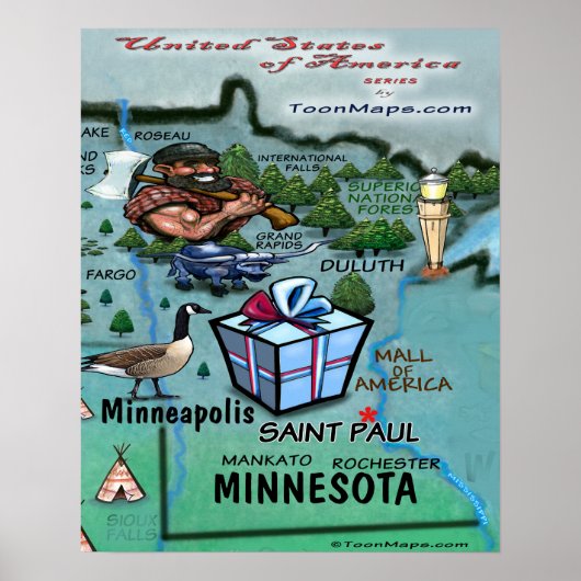 Minnesota USA Poster (Voorkant)